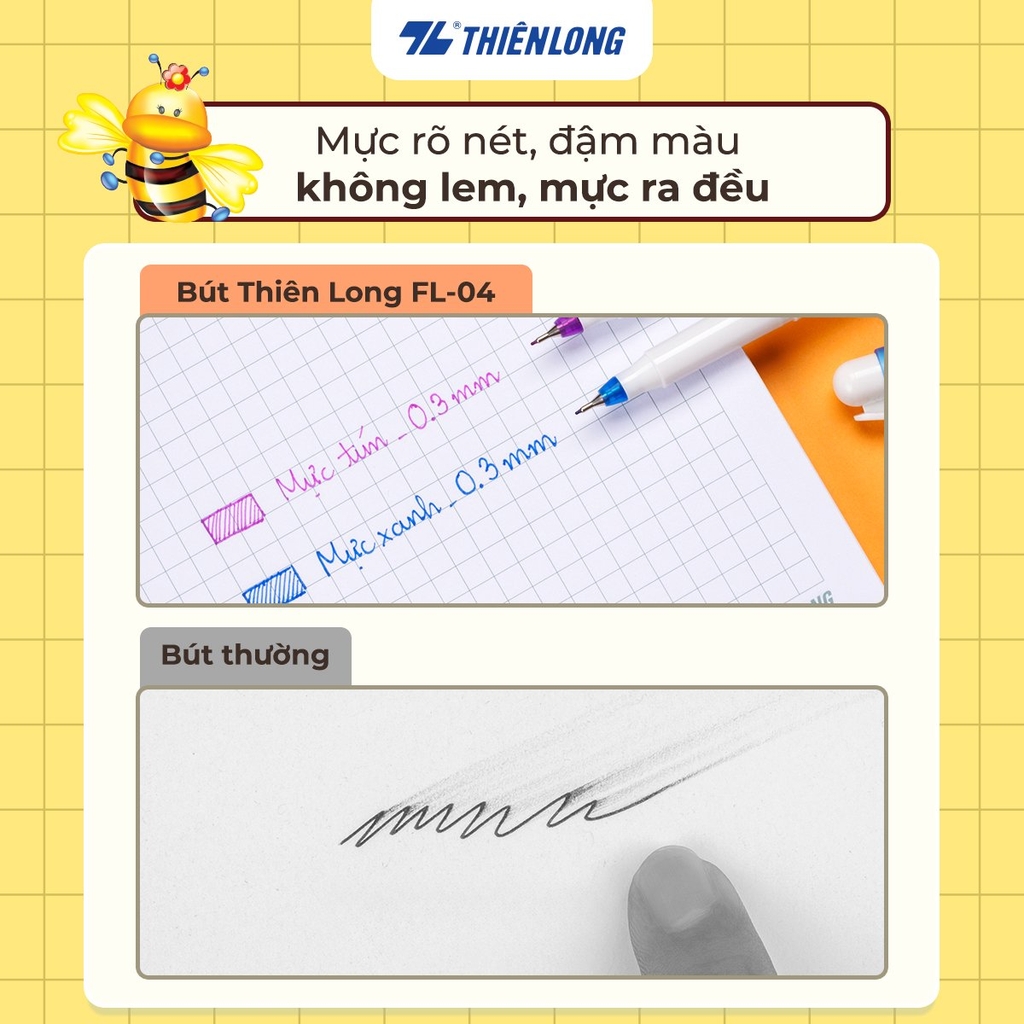 TL - Bút Lông Kim BeeBee FL04 (Xanh, Tím, Đỏ, Đen) (10 Cây/Hộp; 60 Hộp/ Thùng)
