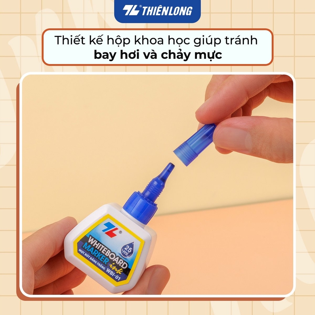 TL - Mực Bút Lông Bảng WBI-01 (Xanh, Đỏ, Đen) (6 chai/Lốc)