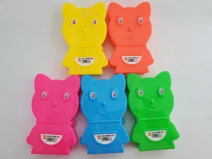 HS Hộp đựng phấn (Hình Bướm, Panda, Xe, Hello Kitty, Cá, Doremon) (10 hộp/ Lốc)