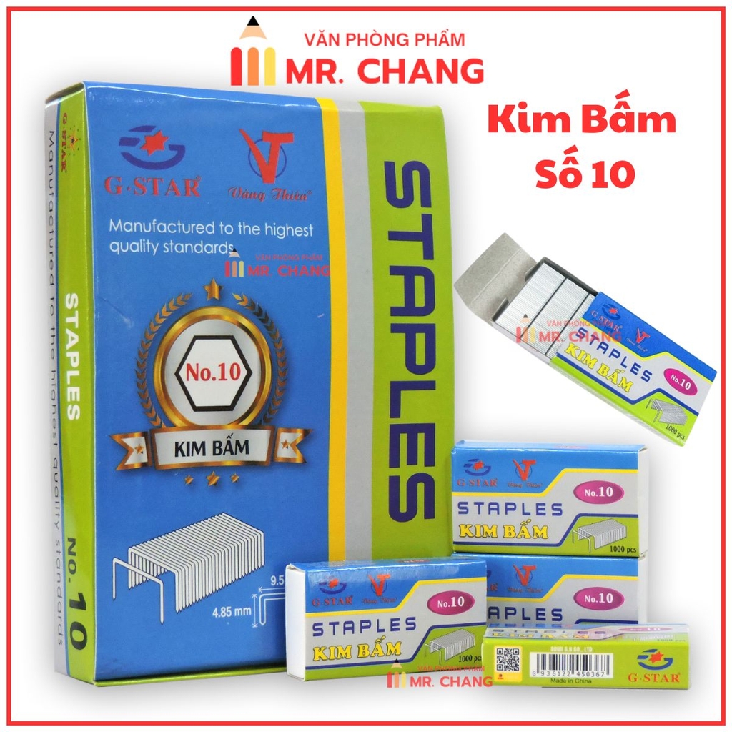 G-Star Kim Bấm Số 10 (20 Hộp Nhỏ/Hộp Lớn; 40 Hộp Lớn/ Thùng)