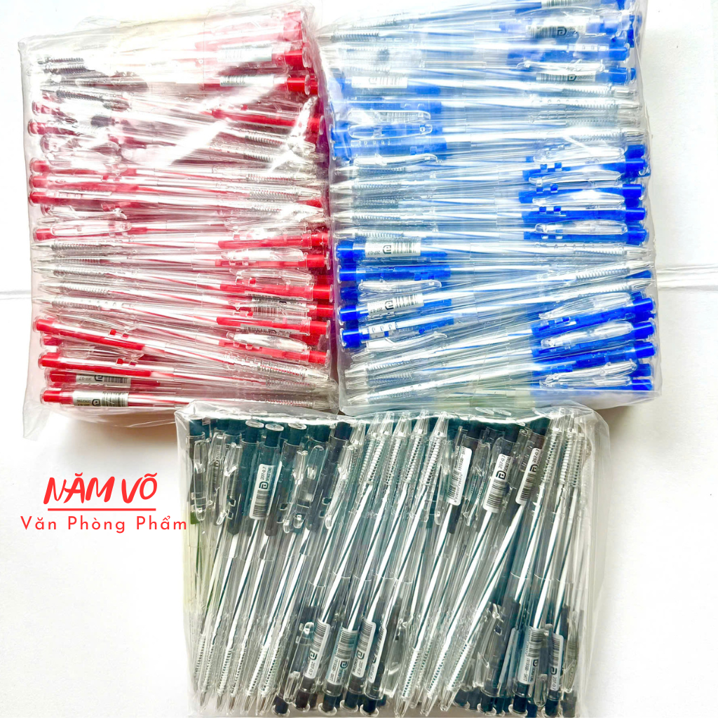 . Bút Bi Aihao Đầu Bấm 207 BỊCH (100 Cây/ Bịch; 32 Bịch/Thùng)