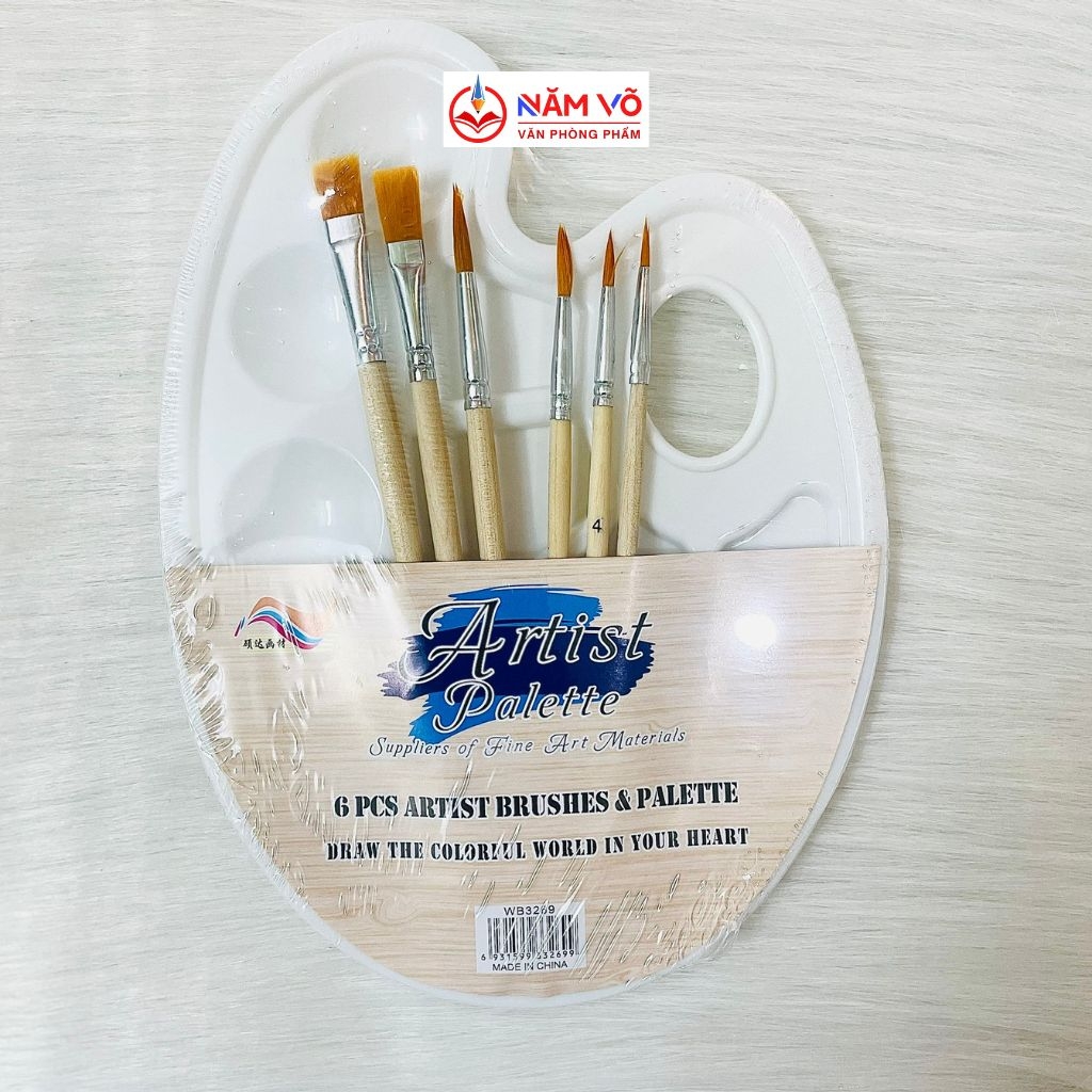 Bộ Khay + 6 Cây Cọ Trắng 3269 (240 Bộ/Thùng)