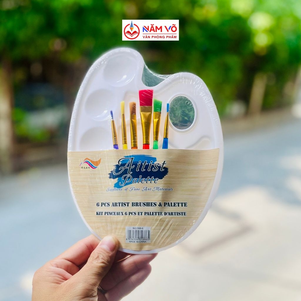 Bộ Khay + 6 Cây Cọ Màu 168 (240 Bộ/Thùng)