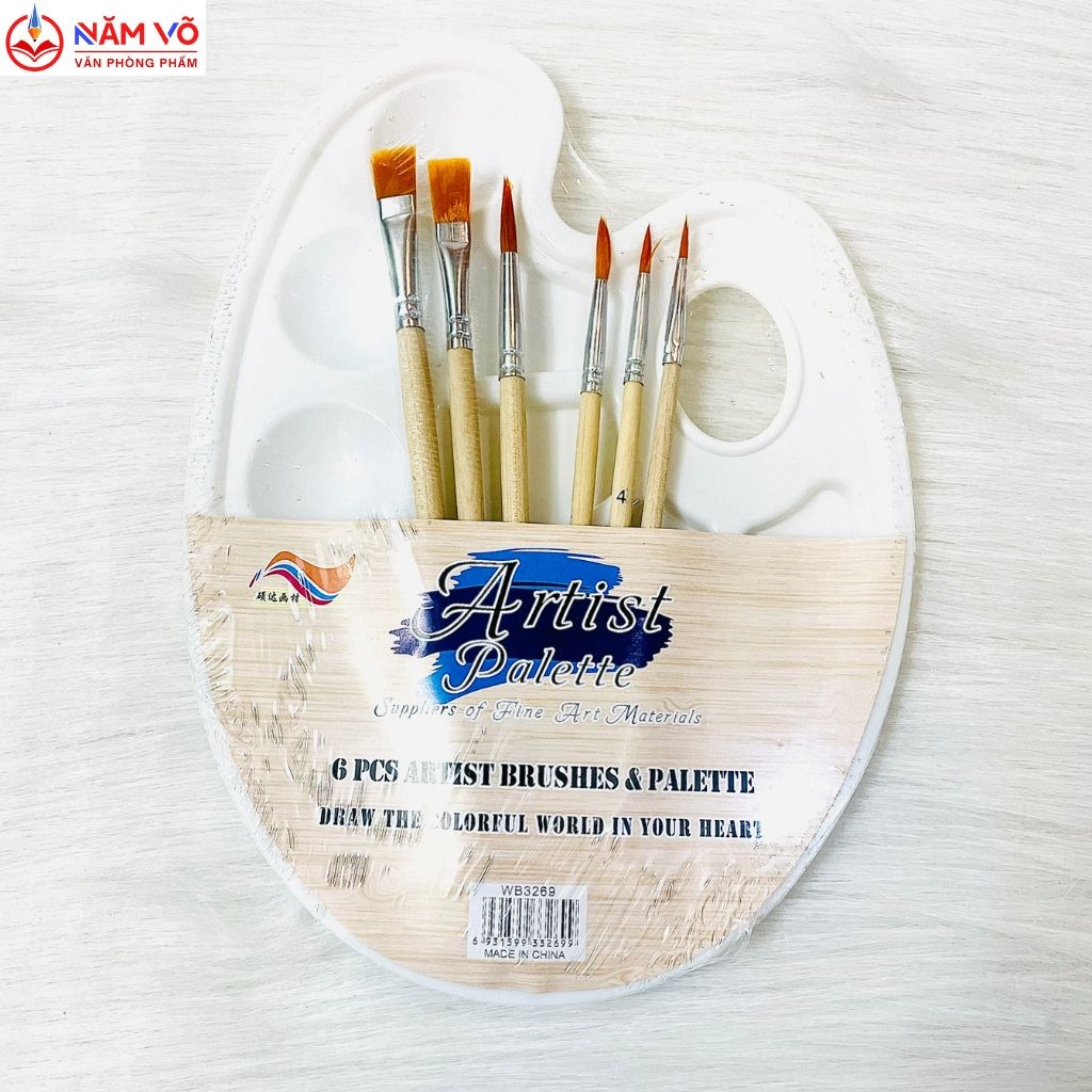 Bộ Khay + 6 Cây Cọ Trắng 3269 (240 Bộ/Thùng)