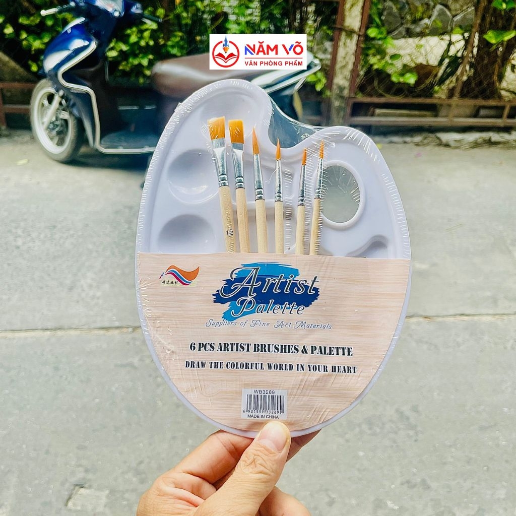 Bộ Khay + 6 Cây Cọ Trắng 3269 (240 Bộ/Thùng)