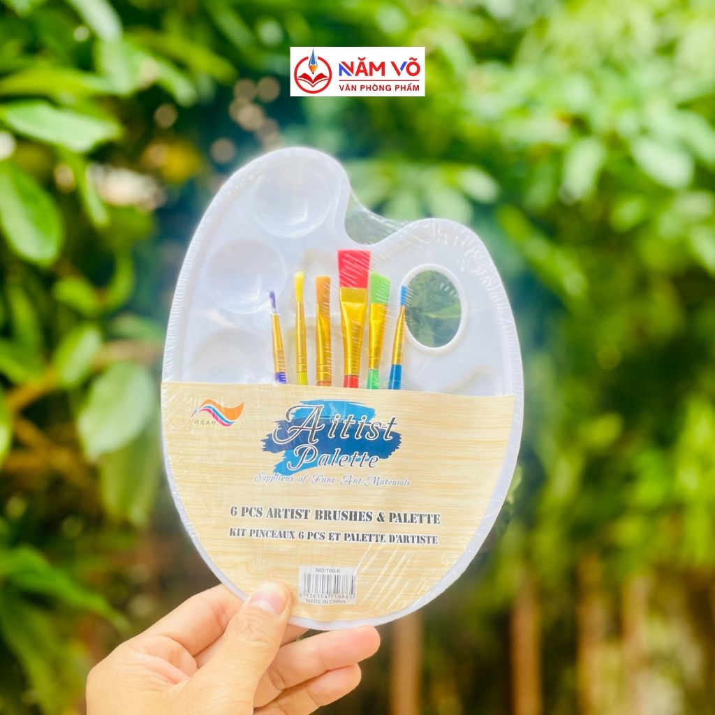 Bộ Khay + 6 Cây Cọ Màu 168 (240 Bộ/Thùng)