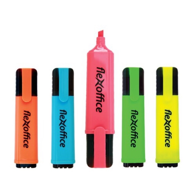 TL -  Bút Dạ Quang Lớn FO-HL02/VN (Vàng, Cam, Hồng, Xanh lá, Xanh biển) (10 Cây Cùng Màu/Hộp)