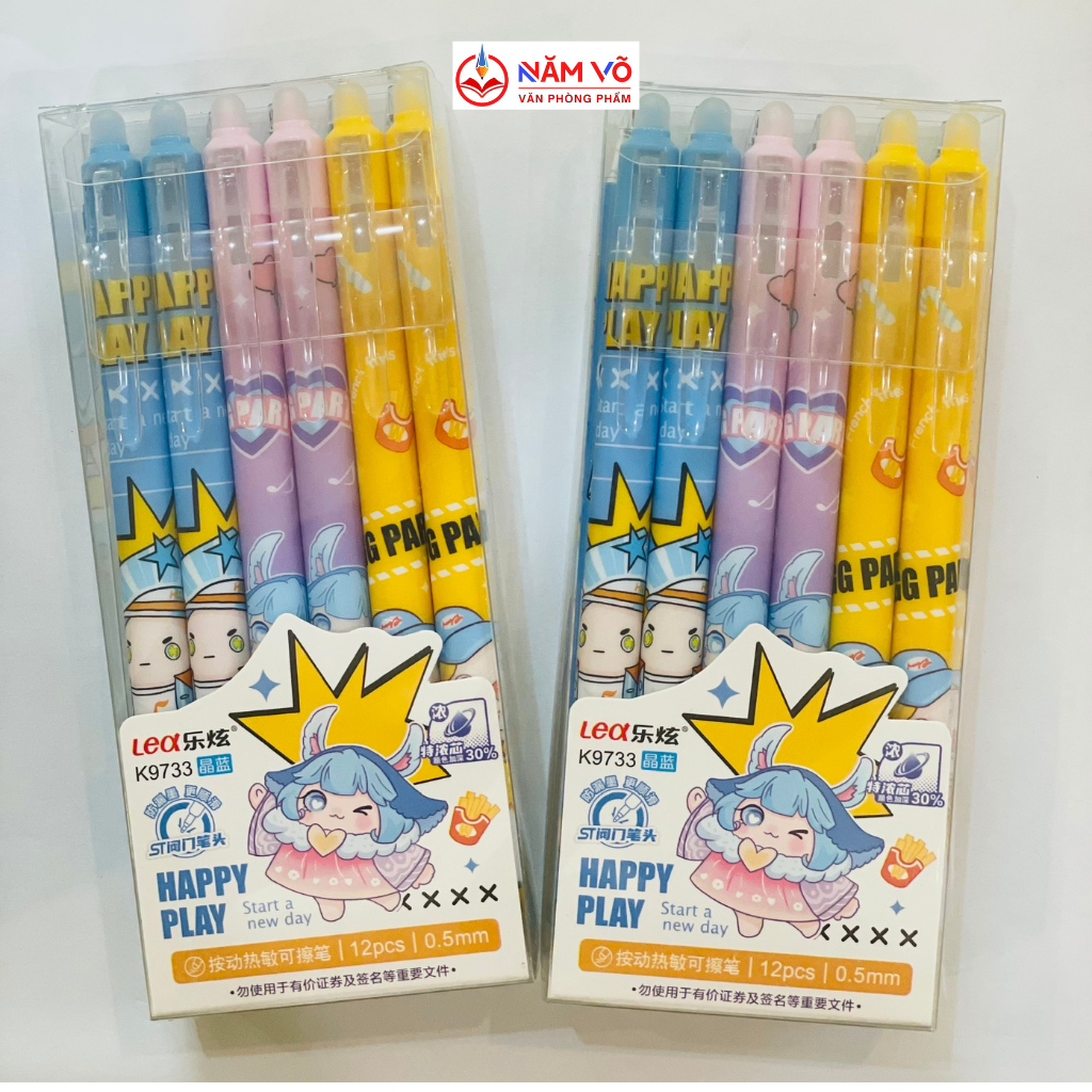Bút Gel Bấm Xóa Được HỘP KIẾNG VS, King (12 Cây/Hộp; 12 Hộp/Lốc; 16 Lốc/Thùng)