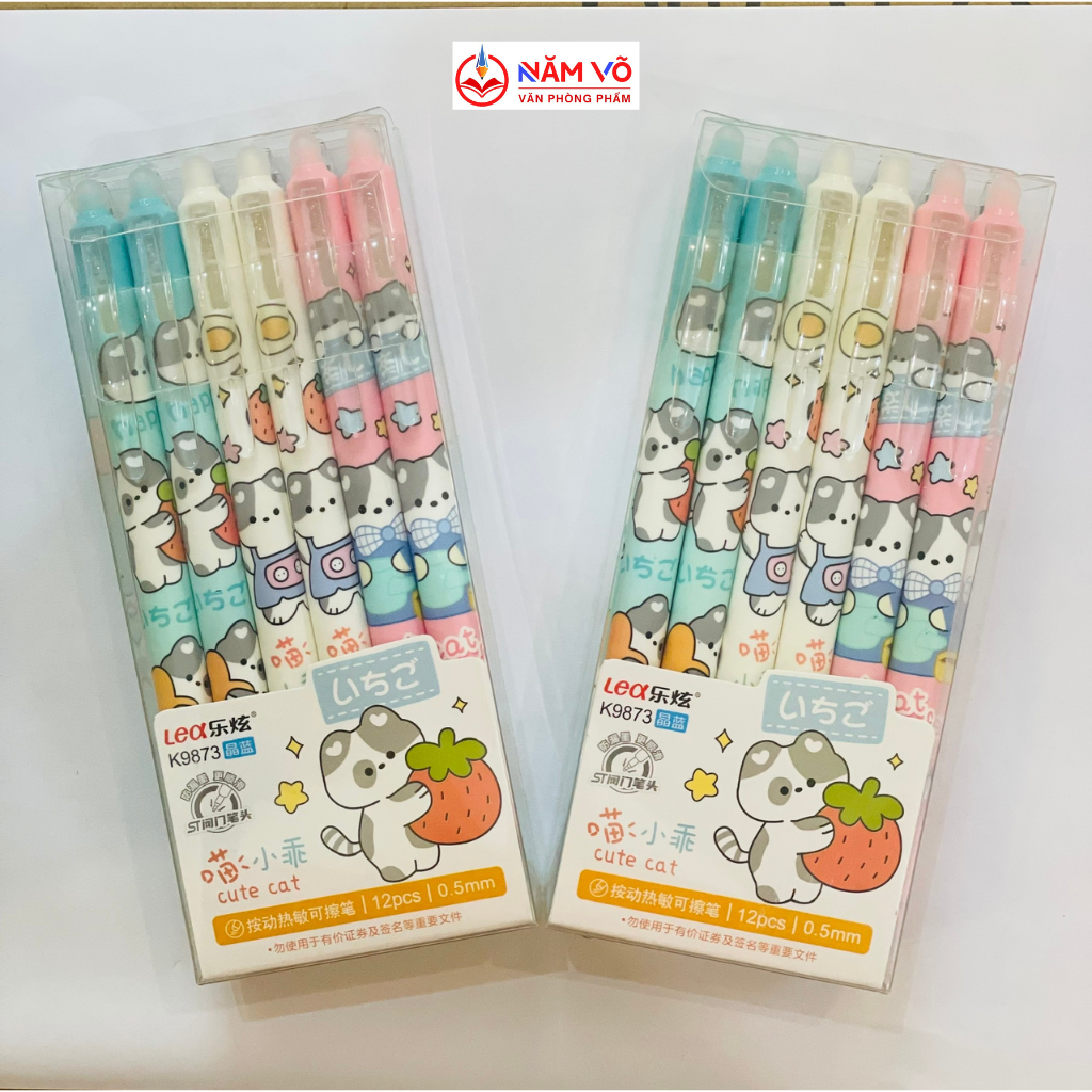 Bút Gel Bấm Xóa Được HỘP KIẾNG VS, King (12 Cây/Hộp; 12 Hộp/Lốc; 16 Lốc/Thùng)