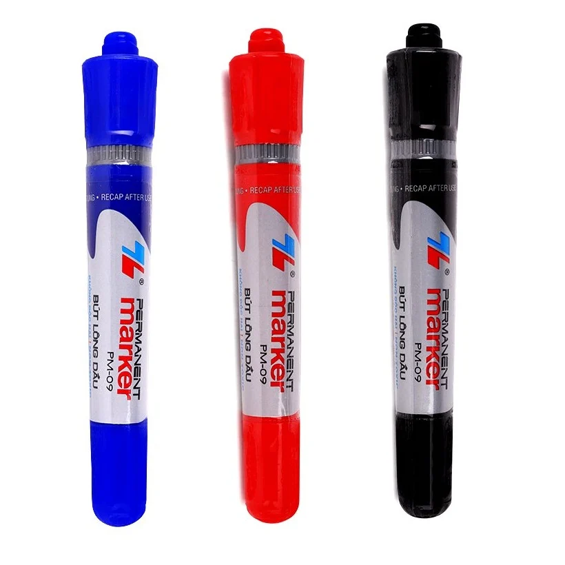 TL - Bút Lông Dầu Lớn PM09 (Xanh, Đỏ, Đen) (10 Cây/Hộp)