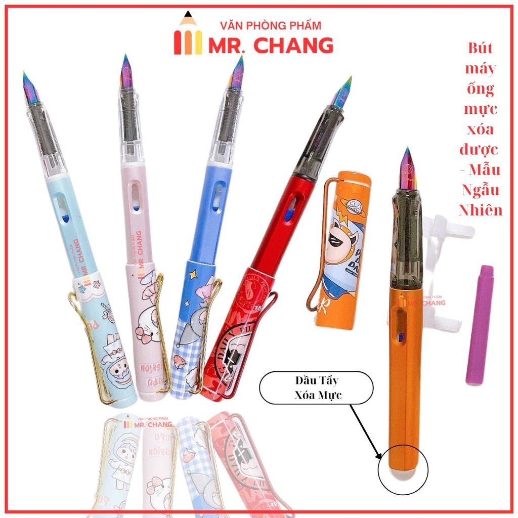 . Bút Máy NẮP ĐẬY Ống Mực Xóa Được (12 Cây/Hộp) 7002;7012;7003;7005;7006;4073;437;4659;4022;T98