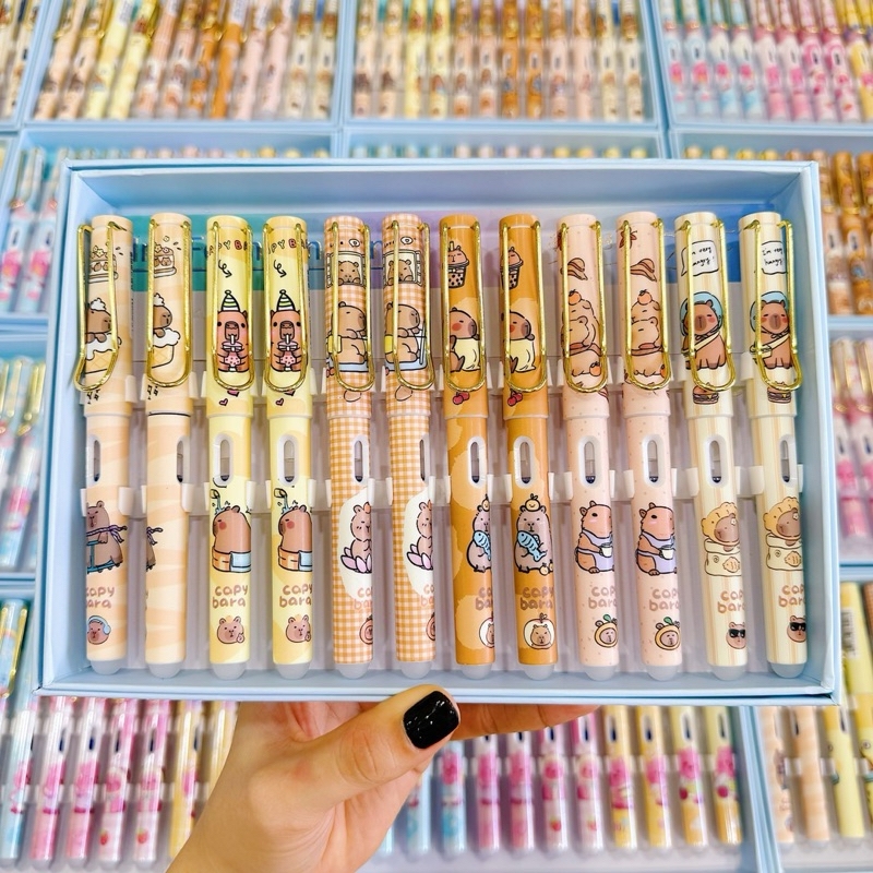 . Bút Máy NẮP ĐẬY Ống Mực Xóa Được (12 Cây/Hộp) 7002;7012;7003;7005;7006;4073;437;4659;4022;T98