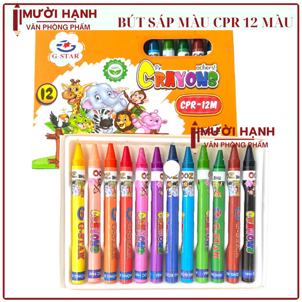 G-star Bút Sáp Màu CPR - 18 Màu (10 Hộp/ Lốc; 120 Hộp/ Thùng)