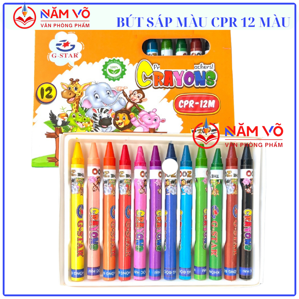 G Star Bút Sáp Màu CPR - 24 Màu (10 Hộp/ Lốc; 120 Hộp/ Thùng)