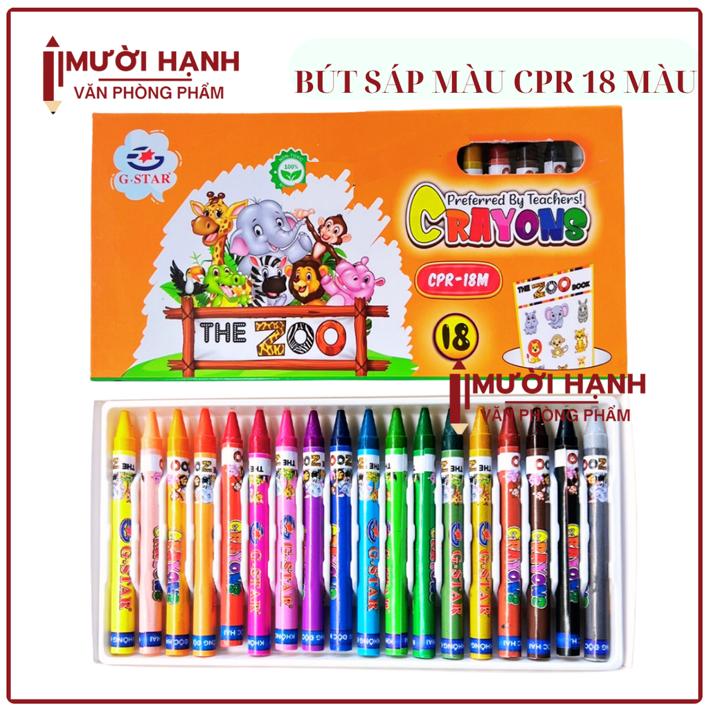 G Star Bút Sáp Màu CPR - 24 Màu (10 Hộp/ Lốc; 120 Hộp/ Thùng)