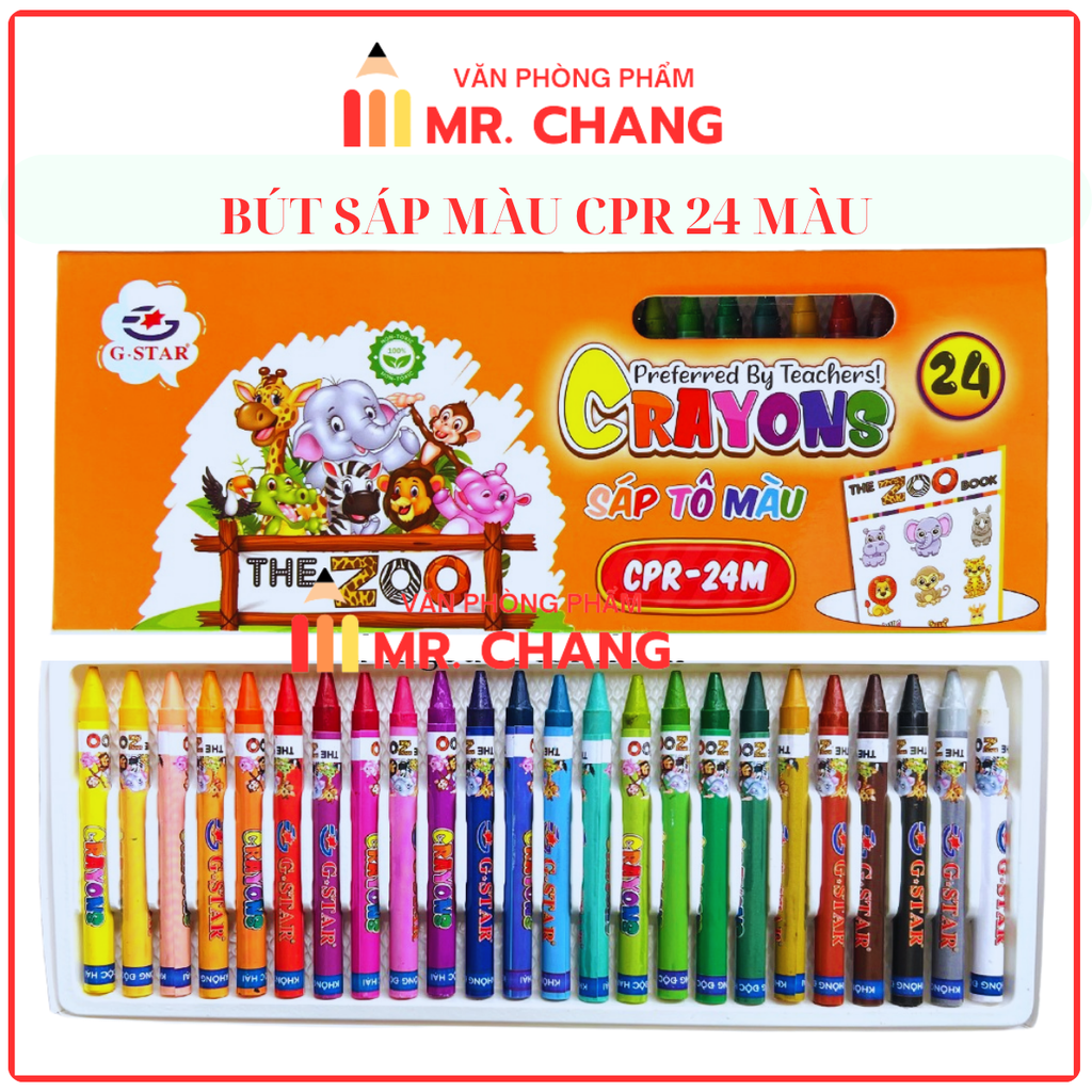 G-Star Bút Sáp Màu CPR - 12 Màu (10 Hộp/ Lốc; 180 Hộp/ Thùng)