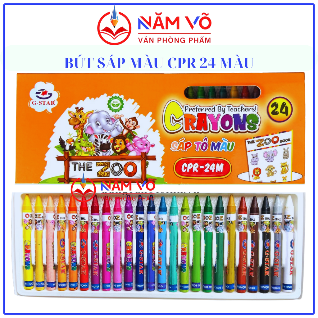 G-Star Bút Sáp Màu CPR - 12 Màu (10 Hộp/ Lốc; 180 Hộp/ Thùng)