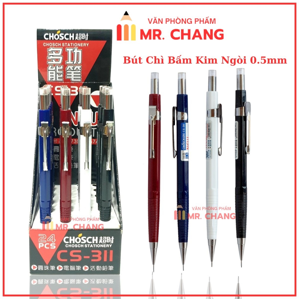 . Bút Chì Bấm Chosch HB0.5 CS311 (24 Cây/Hộp; 36 Hộp/Thùng)