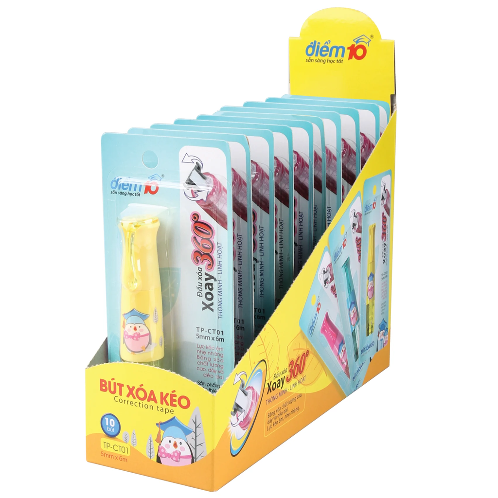 TL - Bút Xóa Kéo TP-CT01 (1 cây/Vĩ) (10 Vĩ/Hộp)