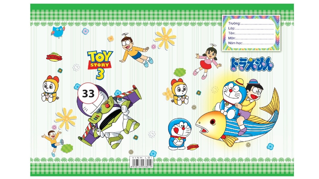 Bìa Bao Tập Kiếng Con Nai Màu và Hình (10 Tờ Cùng Loại/Xấp)