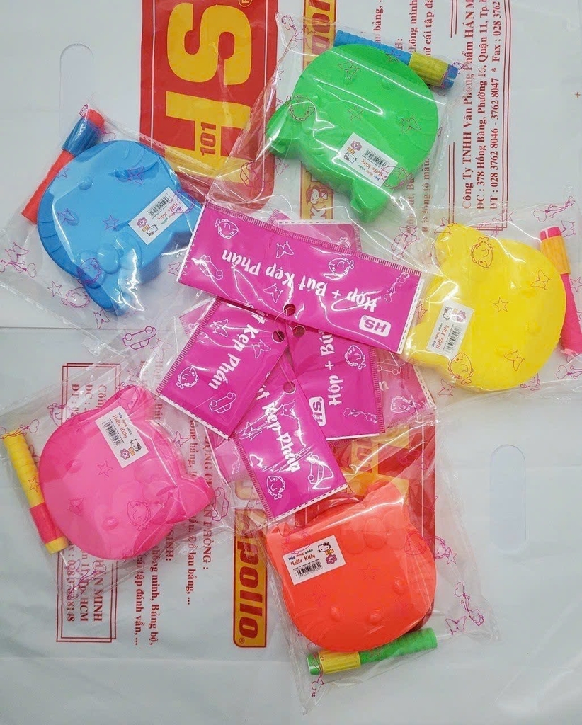 HS Bút kẹp phấn + Hộp ( Hình Bướm, Hình Voi, Hình Cá, Hello Kitty)