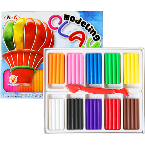 Win Q Đất Nặn Thủ Công 10 Màu D10 (5 Hộp/ Lốc; 90 Hộp/ Thùng)