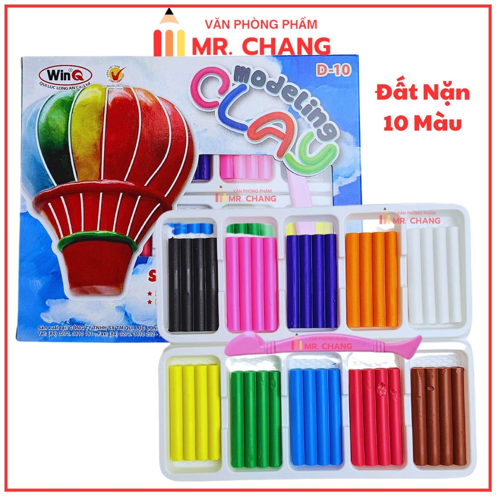 Win Q Đất Nặn Thủ Công 10 Màu D10 (5 Hộp/ Lốc; 90 Hộp/ Thùng)