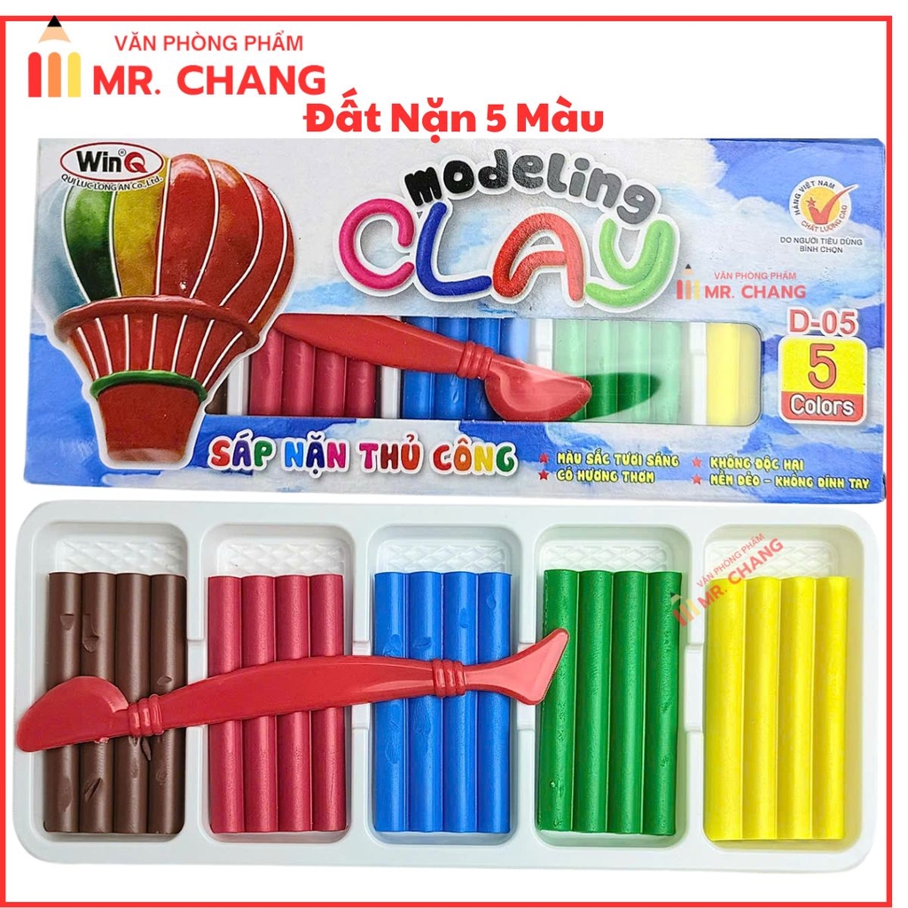 Win Q Đất Nặn Thủ Công 5 Màu D5 (10 Hộp/Lốc; 240 Hộp/ Thùng)