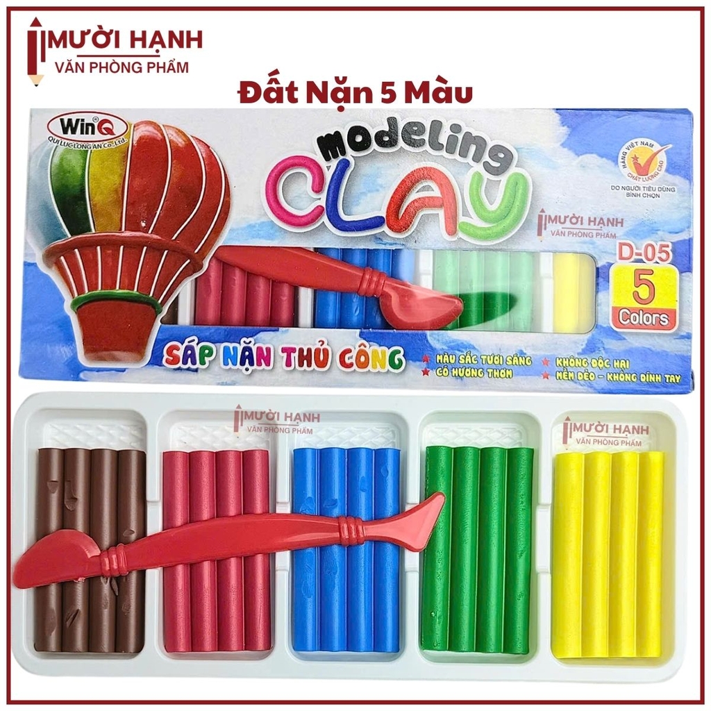 Win Q Đất Nặn Thủ Công 5 Màu D5 (10 Hộp/Lốc; 240 Hộp/ Thùng)