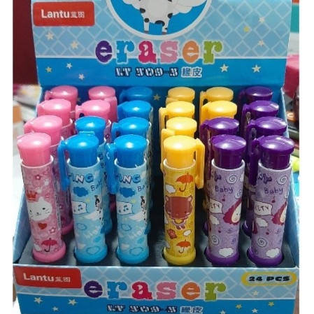 . Gôm Bút Bấm LANTU LT309 (24 Cây/Hộp; 24 Hộp/Thùng)