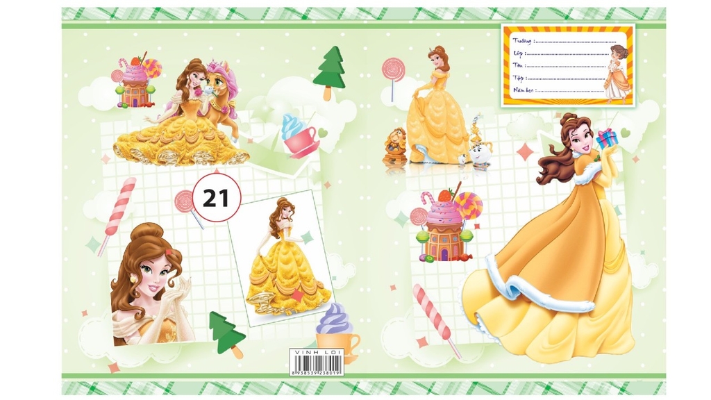 Bìa Bao Tập Kiếng Con Nai Màu và Hình (10 Tờ Cùng Loại/Xấp)