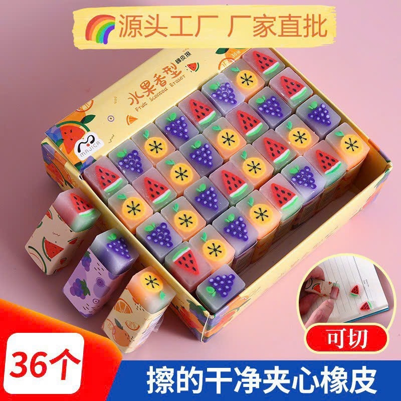 . Gôm Thỏi Thơm Hình Trái Cây Majaca 629 (36 Cục/ Lốc; 30 Lốc/Thùng)