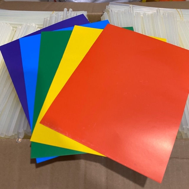 Giấy Thủ Công Khổ (17x21) DECAL CÓ KEO DÁN (7 Tờ/ Xấp)