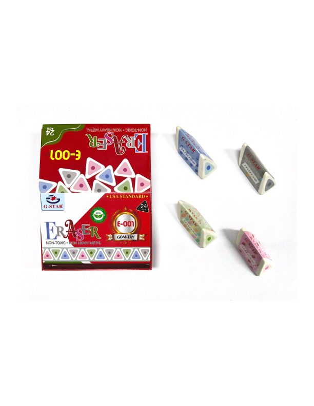 G-Star Gôm Hình Tam Giác E001 (24 Cục/ Hộp; 40 Hộp/ Thùng)