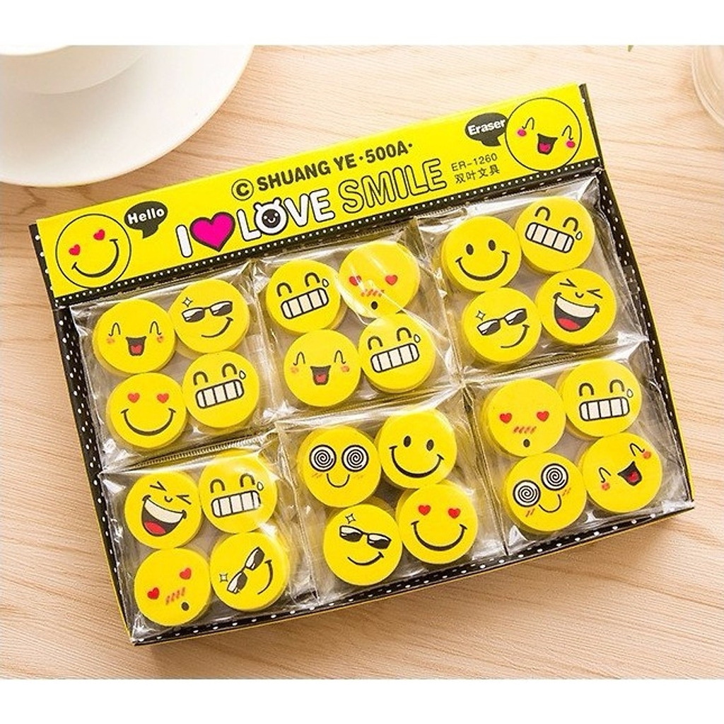 . Gôm Mặt Cười TB 16071 (4 Cục/Bịch; 30 Bịch/Lốc; 30 Lốc/Thùng)