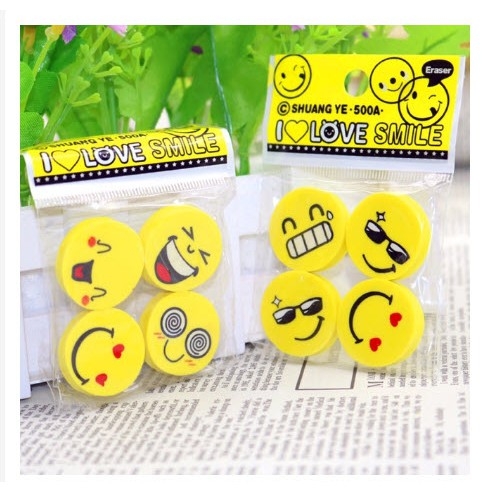 . Gôm Mặt Cười TB 16071 (4 Cục/Bịch; 30 Bịch/Lốc; 30 Lốc/Thùng)