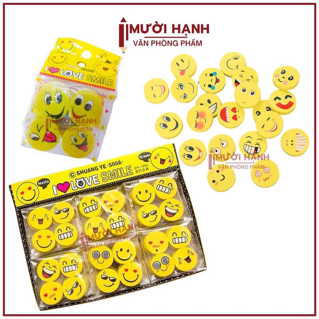 . Gôm Mặt Cười TB 16071 (4 Cục/Bịch; 30 Bịch/Lốc; 30 Lốc/Thùng)