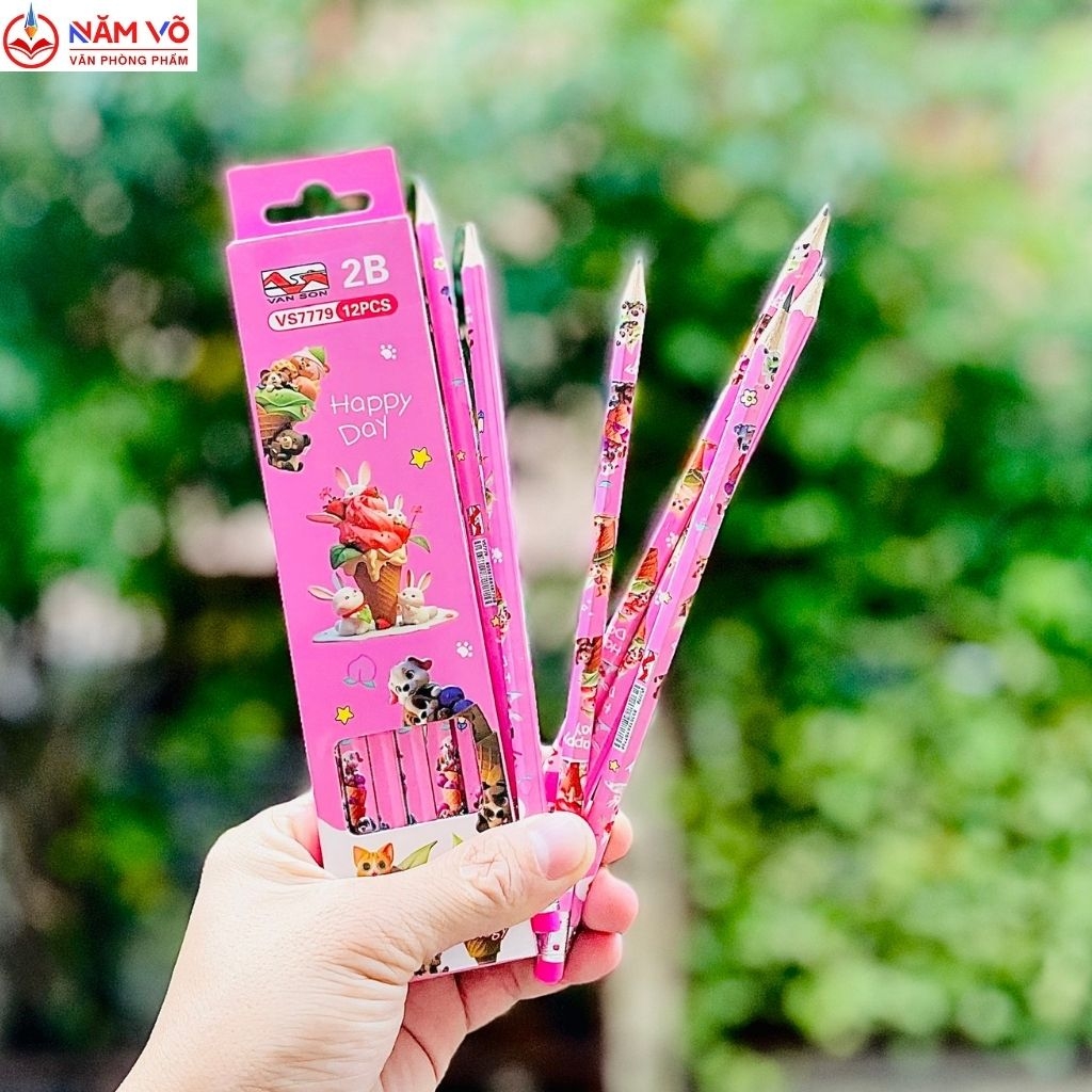 Bút chì đủ mẫu dễ thương Vân Sơn VS 7779 (12 Cây/Hộp; 12 Hộp/Lốc; 240 Hộp/Thùng)
