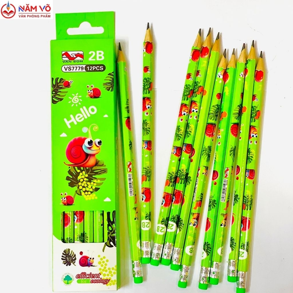 Bút chì đủ mẫu dễ thương Vân Sơn VS 7779 (12 Cây/Hộp; 12 Hộp/Lốc; 240 Hộp/Thùng)