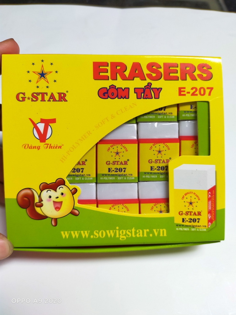 G-Star Gôm E207 (30 Cục/ Lốc; 30 Lốc/ Thùng)