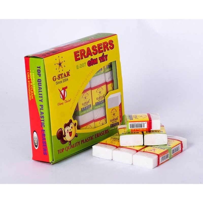 G-Star Gôm E207 (30 Cục/ Lốc; 30 Lốc/ Thùng)