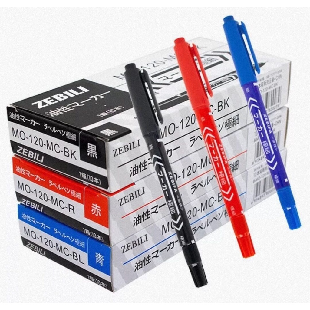 Bút Lông Dầu MO (Xanh, Đỏ, Đen) (10 Cây/ Hộp; 10 Hộp/ Lốc; 30 Lốc/Thùng)