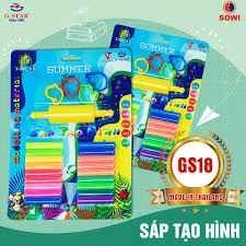 G-Star Sáp Nặn 18 MÀU GS 18 (200GR, 18 MÀU NEON, 4 KHUÔN, 1 LĂN) (12 Vĩ/ Lốc; 24 Vĩ/ Thùng)