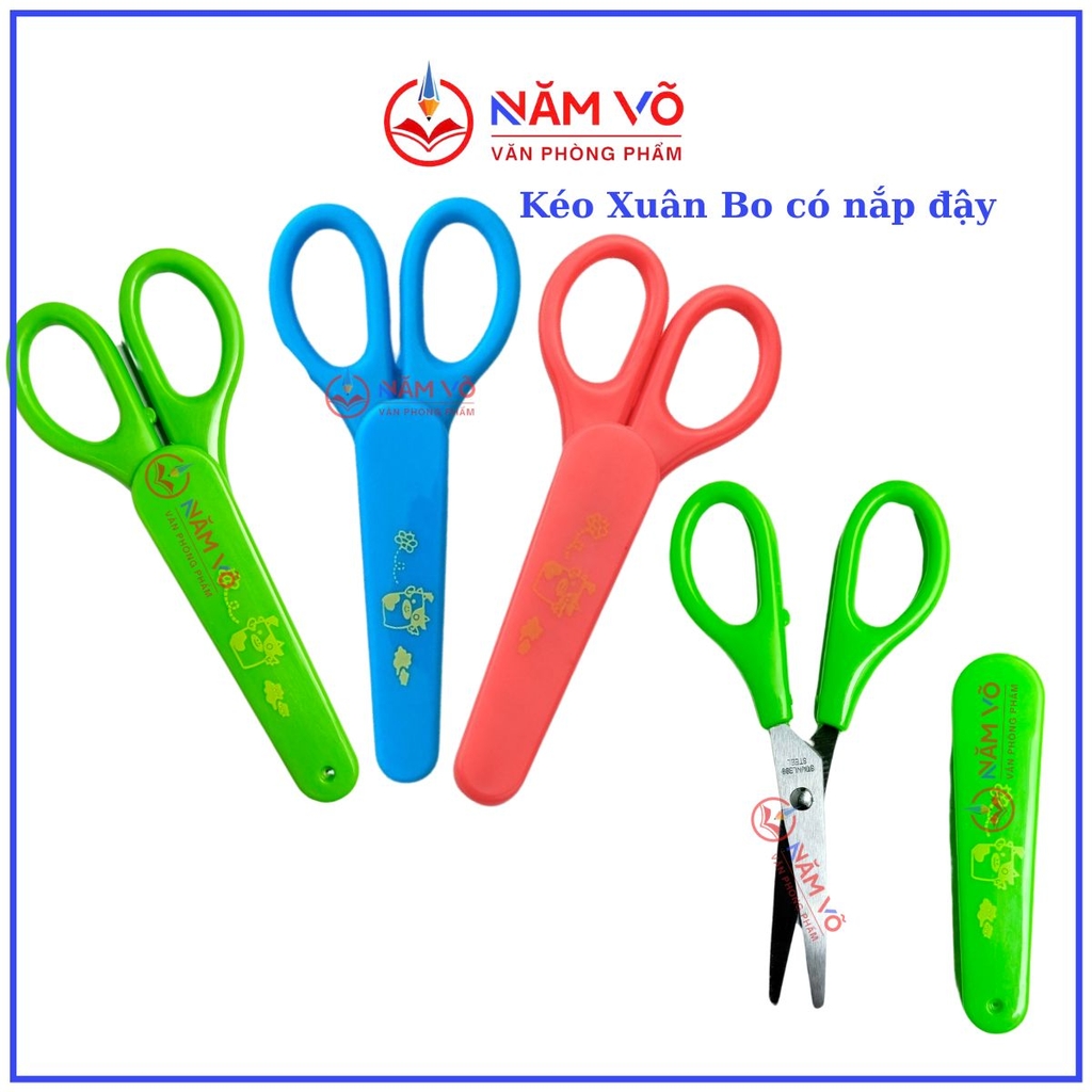 . Kéo Xuân Bo CÓ NẮP Loại 1 (24 Cây/Hộp; 30 Hộp/Thùng)