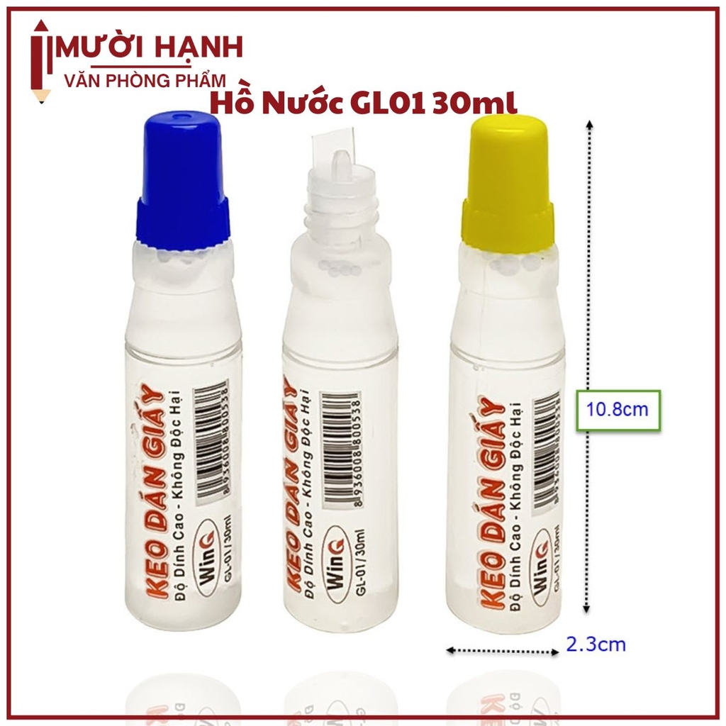 Win Q Keo Dán Giấy Nước 30ml GL01 (12 Chai/Lốc; 40 Lốc/ Thùng)