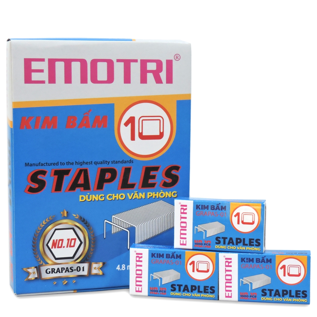 G-Star Kim Bấm Số 10 GRAPAS-01 EMOTRI (20 Hộp/ Lốc; 40 Lốc/ Thùng)