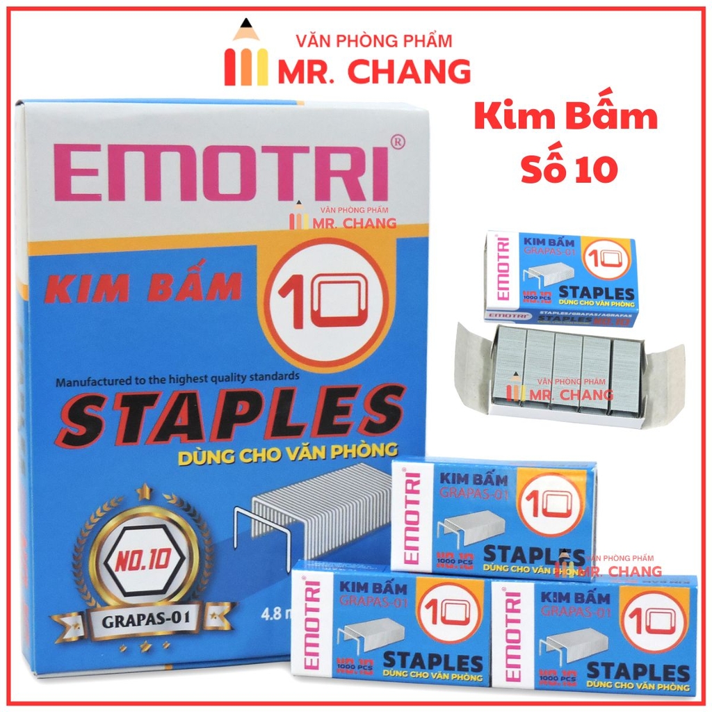 G-Star Kim Bấm Số 10 GRAPAS-01 EMOTRI (20 Hộp/ Lốc; 40 Lốc/ Thùng)