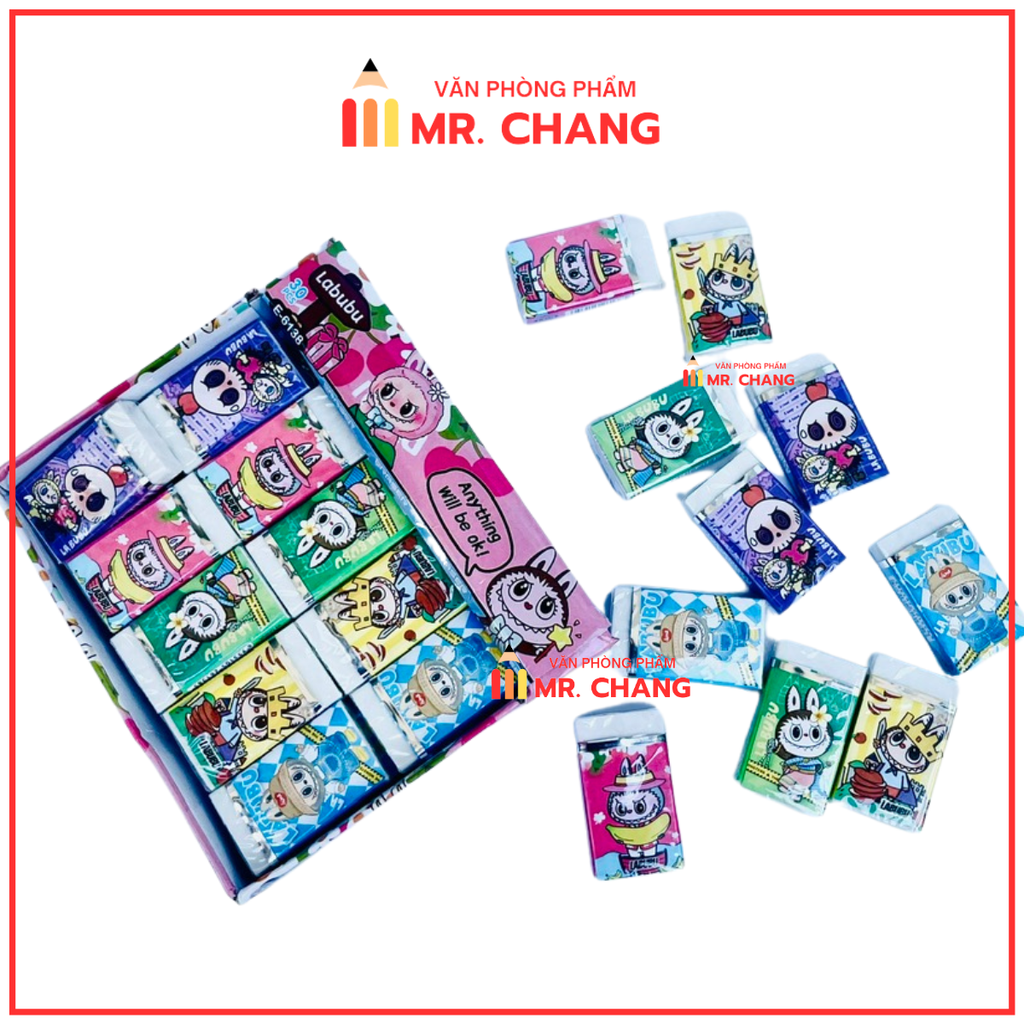 . Gôm Eraser LABUBU 6138 (30 Cục/Lốc) (20 Lốc/Thùng)