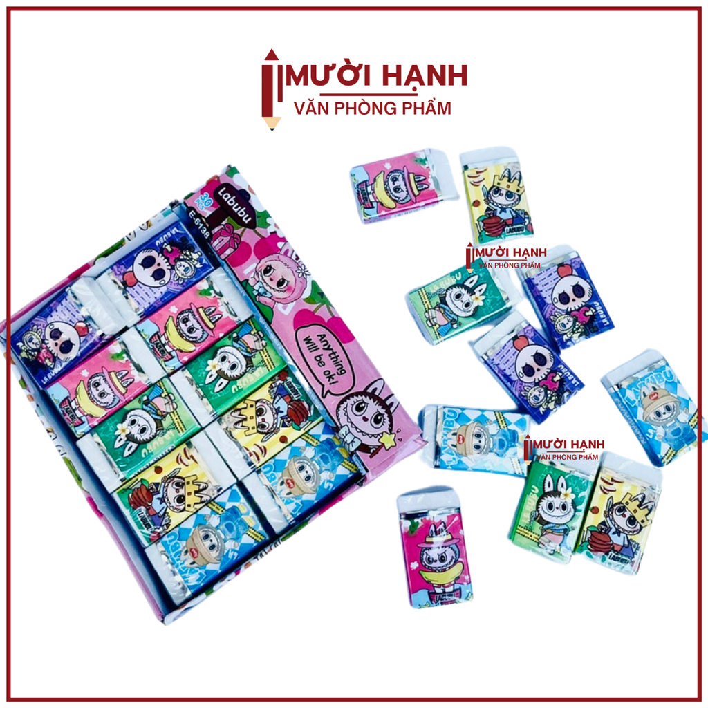 . Gôm Eraser LABUBU 6138 (30 Cục/Lốc) (20 Lốc/Thùng)