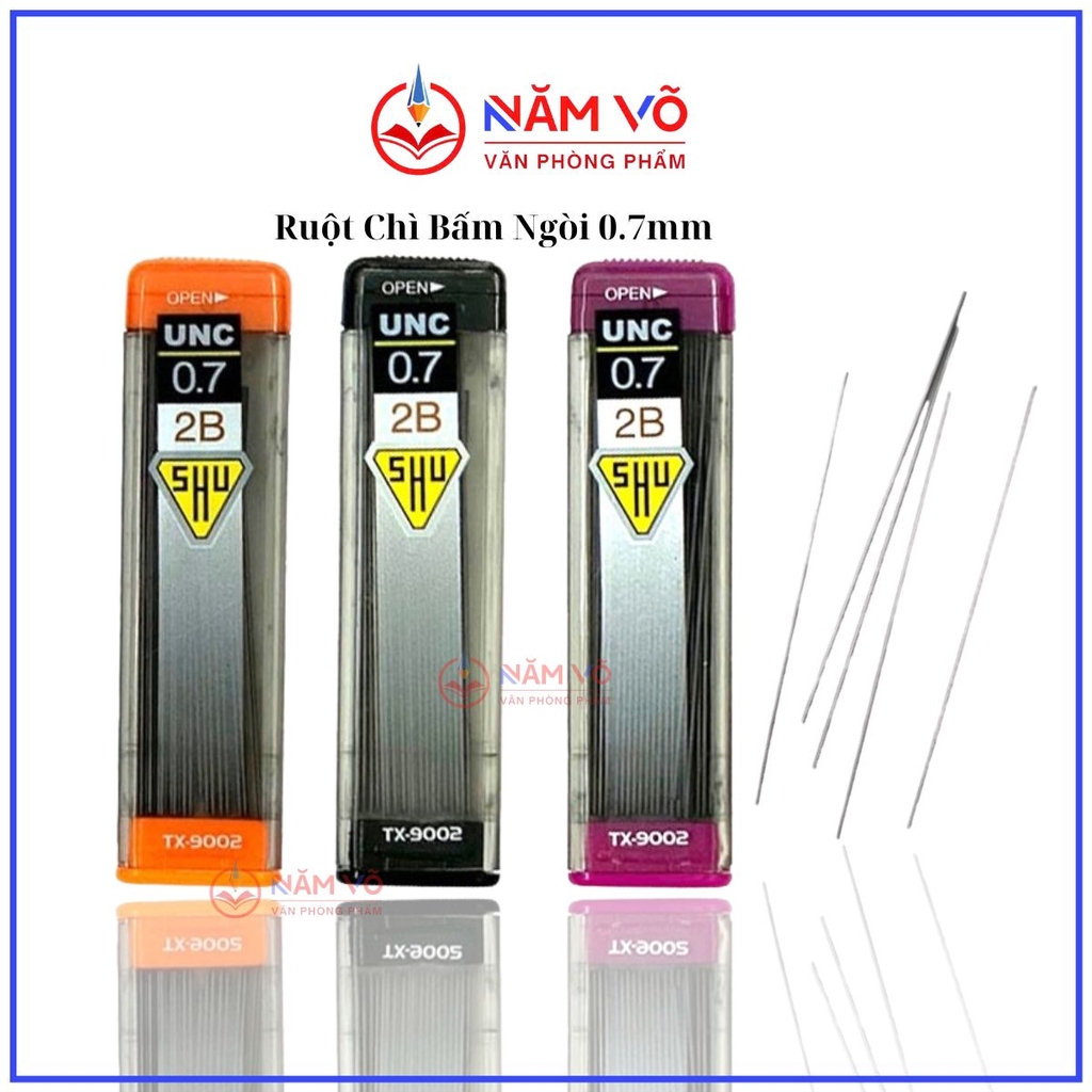 . Ruột Chì Bấm 2B 0.5MM 9002 (60 Tuýp/Hộp; 24 Hộp/Thùng)